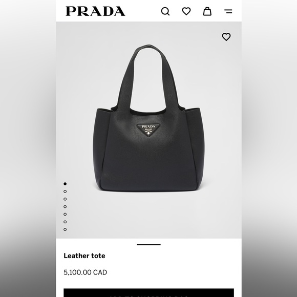 PRADA LEATHER BAG - Picture 5 of 5